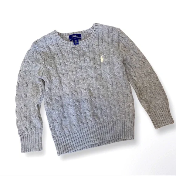 🛑Sold🛑 Boys Polo Ralph Lauren Cable Knit Sweater size 4T - Picture 1 of 4